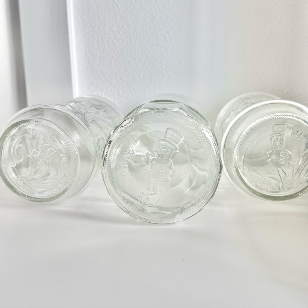 (3) 1980s Planters Peanuts Anchor Hocking Glass Jars Vintage Storage Rare HTF - Picture 2 of 16
